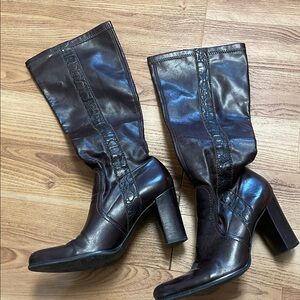 Franco Sarto Dark Brown Heeled Boots